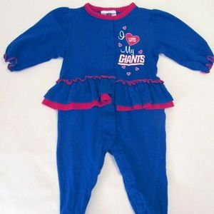 NY Giants Sleeper Pajamas 6-9m